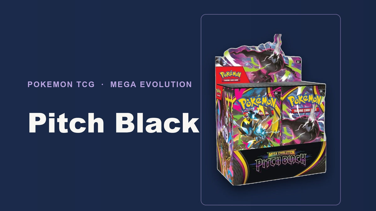 Pokémon TCG Mega Evolution Pitch Black booster box banner