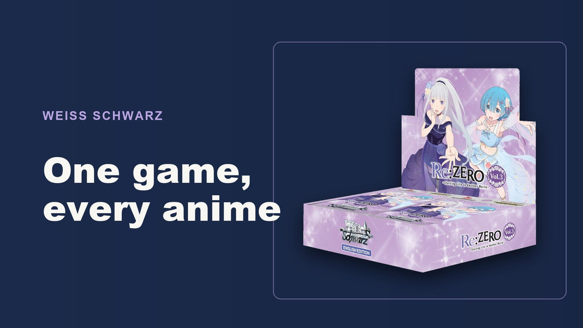 Weiss Schwarz booster box banner, one game every anime