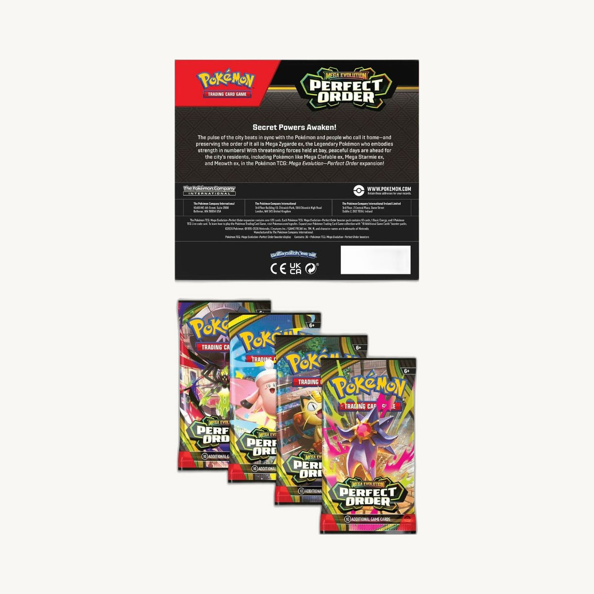 Pokémon TCG: Mega Evolution - Perfect Order Booster Box - back view