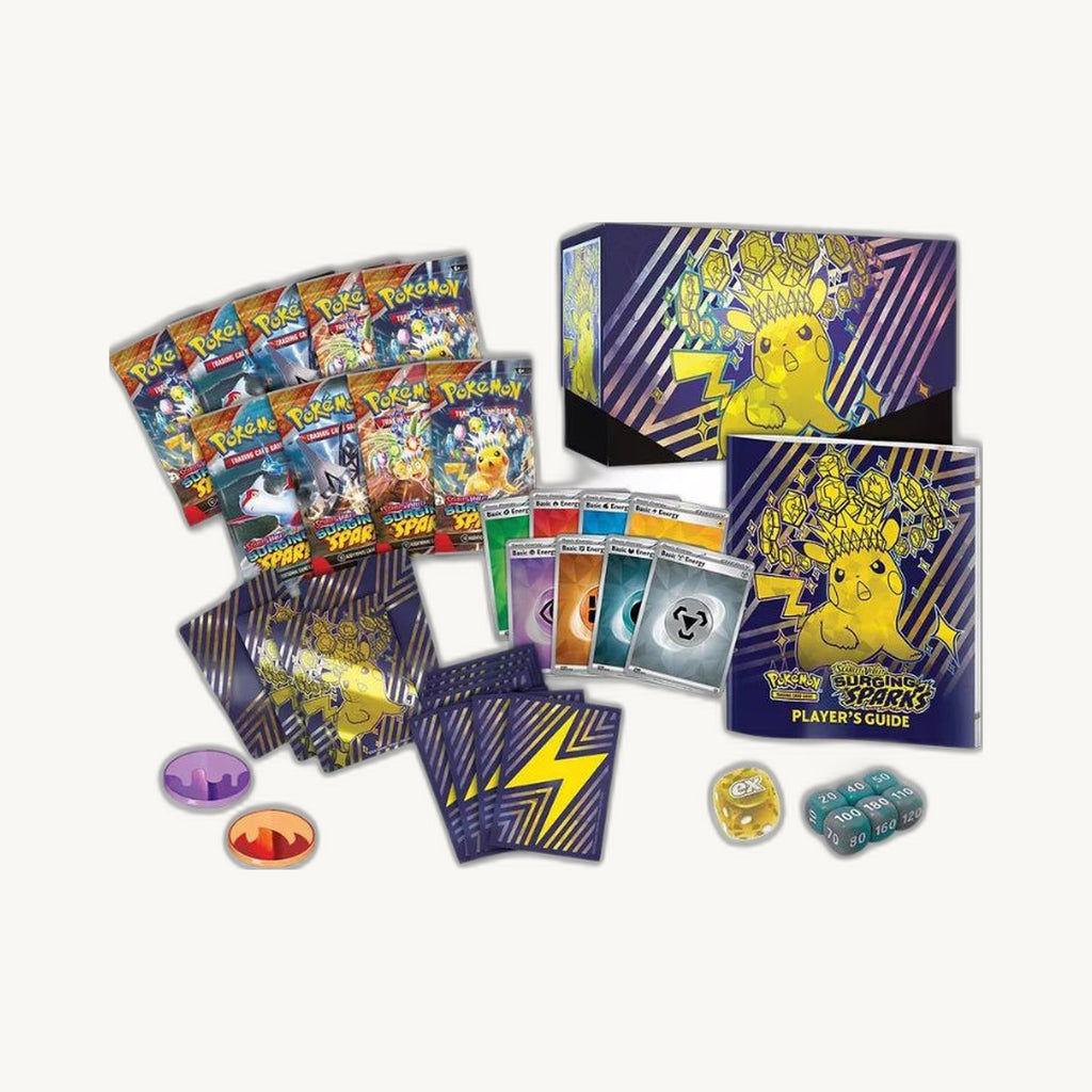 Pokémon TCG: Scarlet & Violet - Surging Sparks Elite Trainer Box - back view