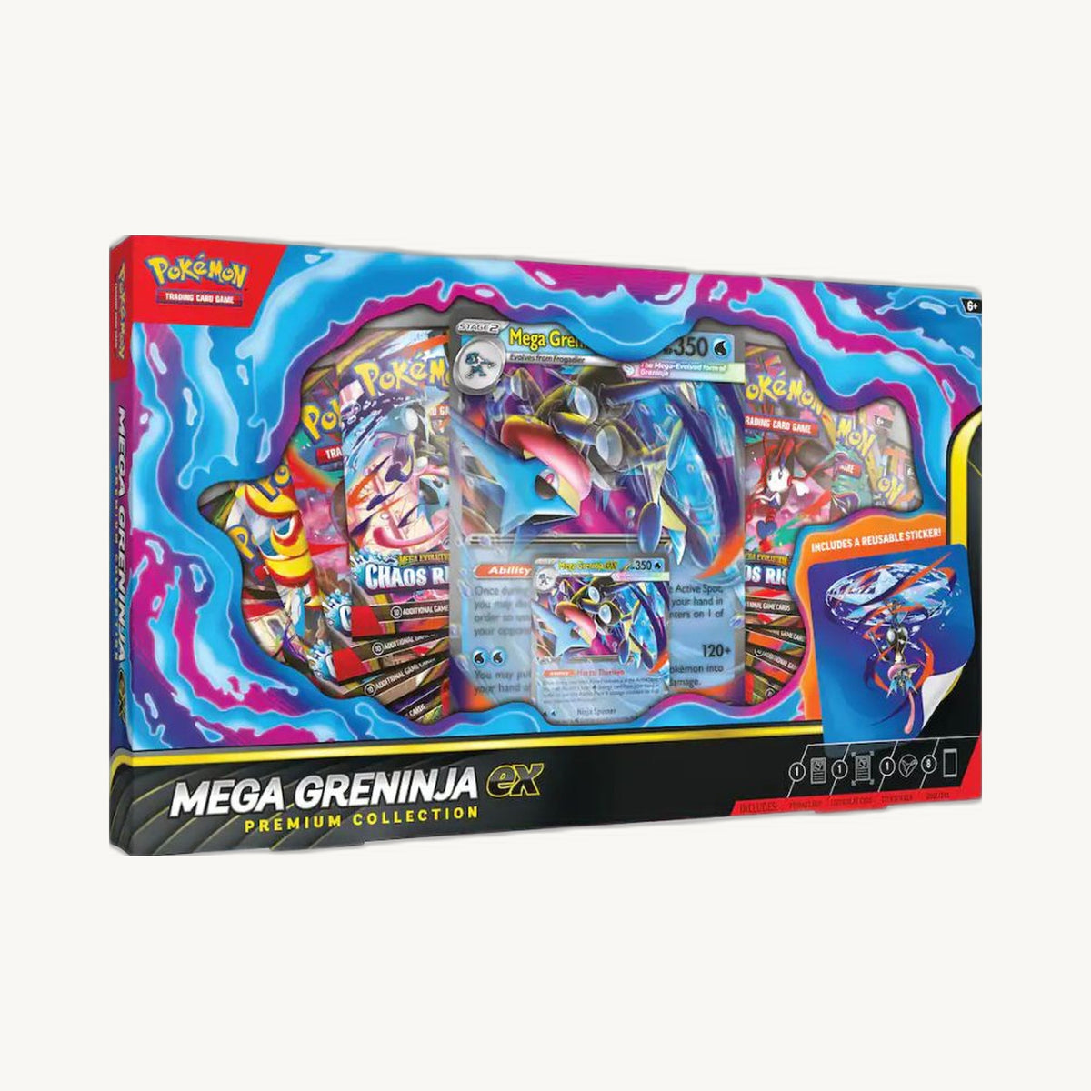 Pokémon TCG: Mega Evolution - Chaos Rising Mega Greninja ex Premium Collection - front sealed view