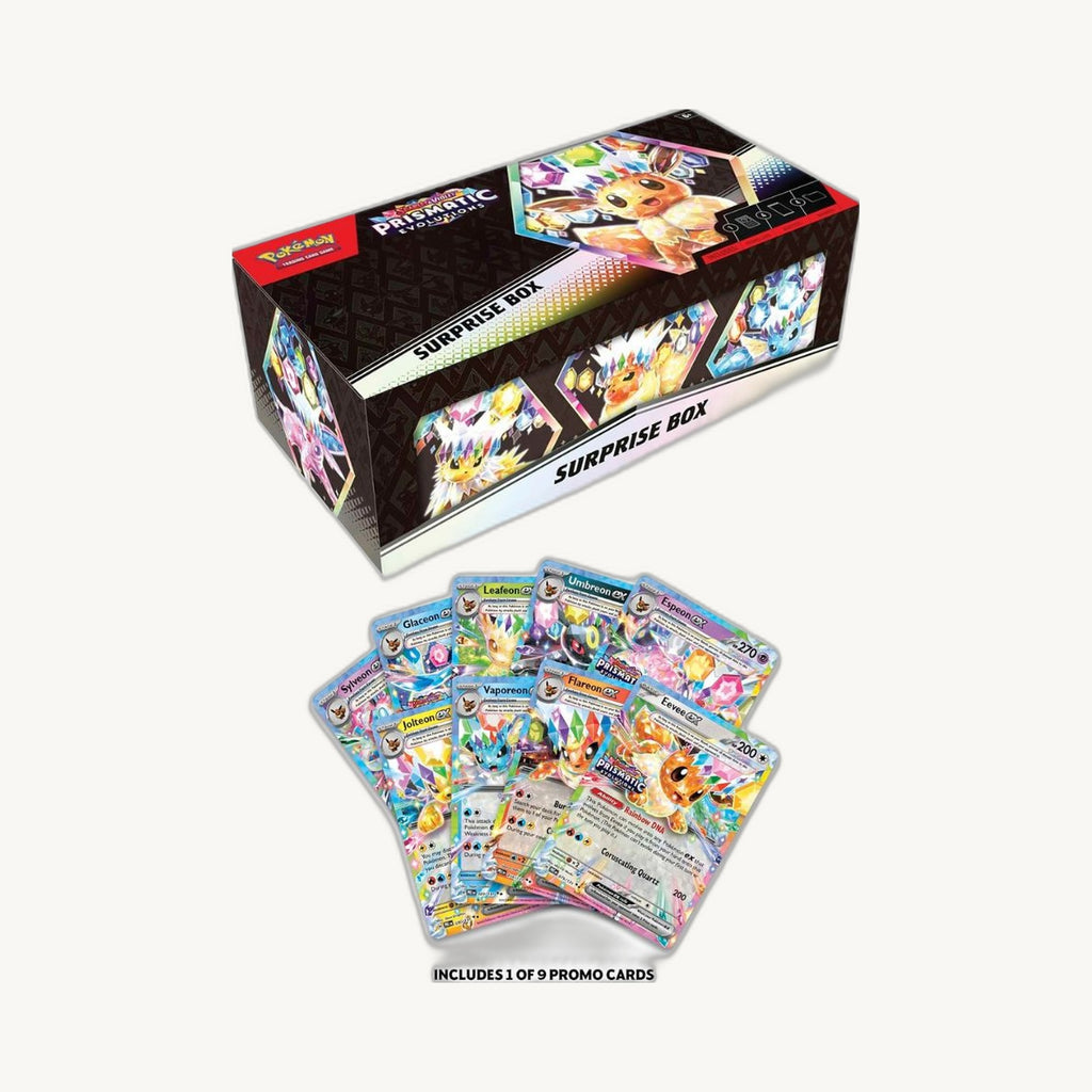 Pokémon TCG: Scarlet & Violet - Prismatic Evolutions Surprise Box - front sealed view