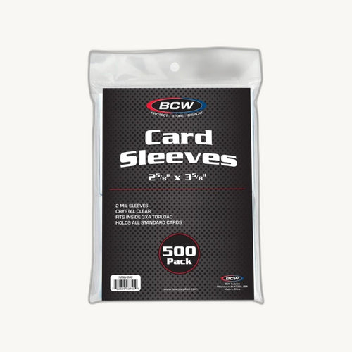 BCW: Standard Clear Sleeves (500ct) - front view