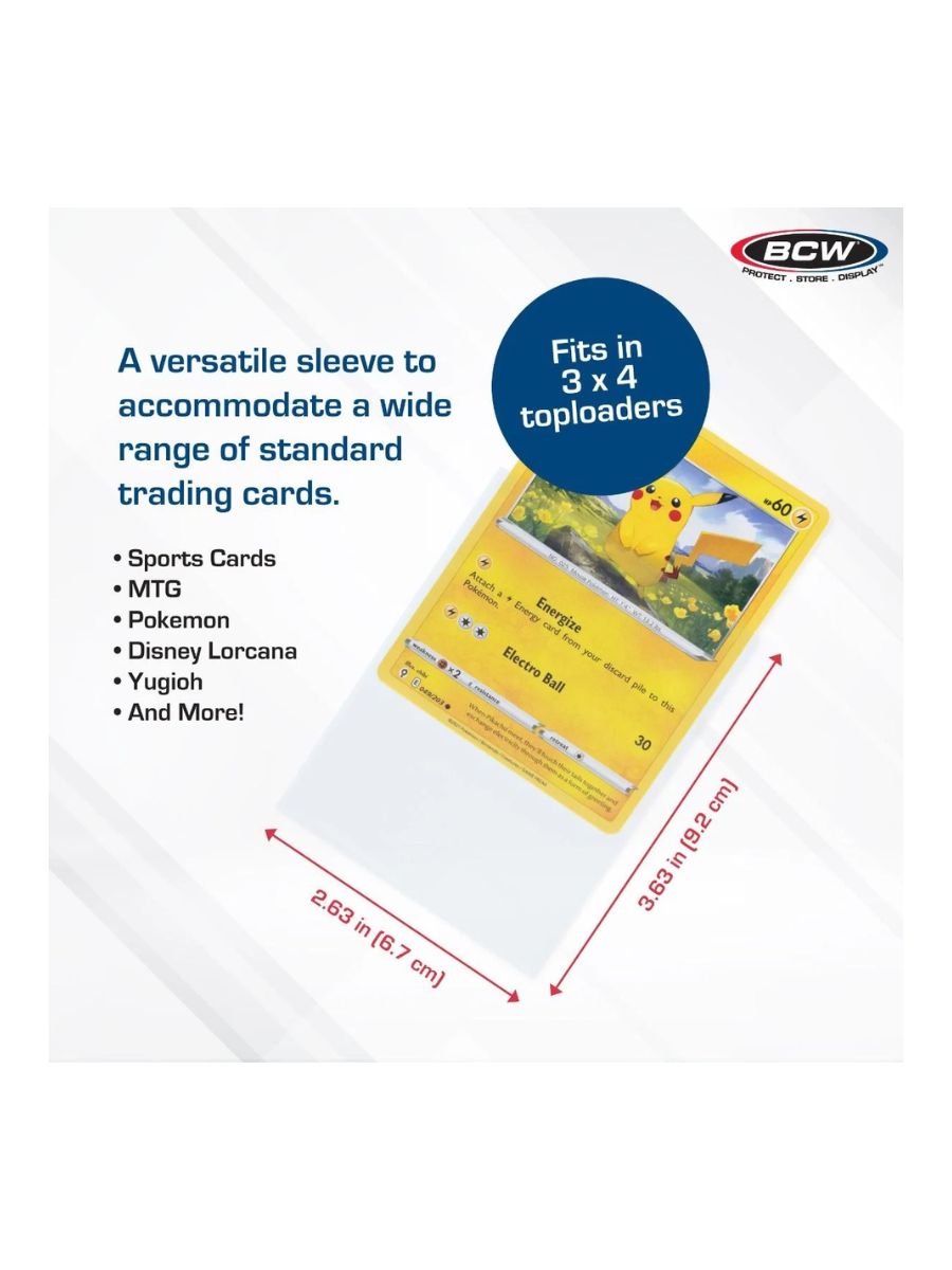 BCW: Standard Clear Sleeves (500ct)