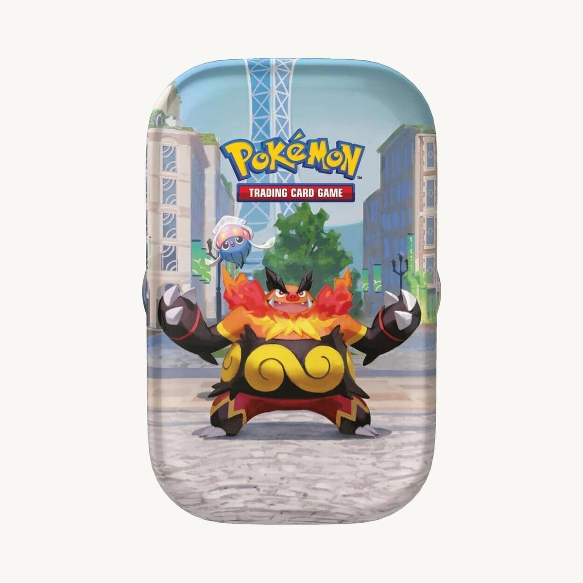 Pokémon TCG: Lumiose City Mini Tin - Emboar & Inkay - front view