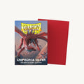 Dragon Shield: Dual Matte Sleeves (100ct) - Crimson & Silver - front view