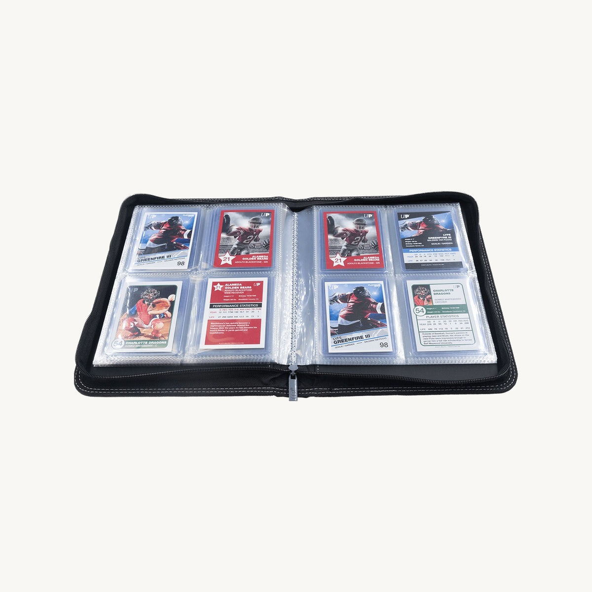 Ultra Pro: 4-Pocket Toploader Zippered Premium Binder - interior view
