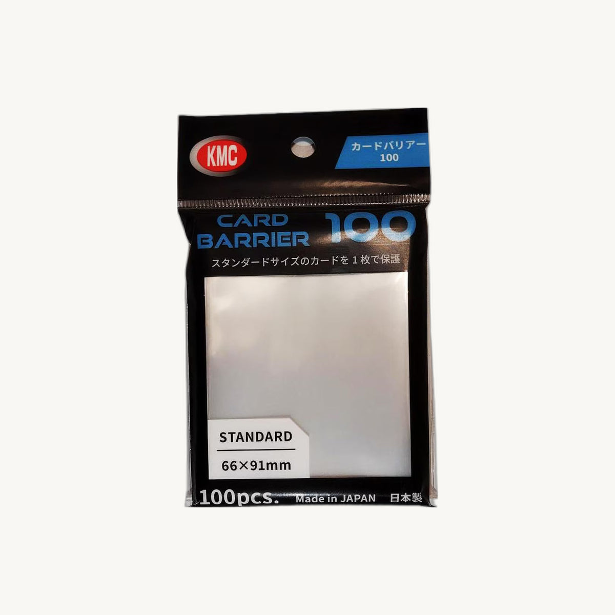KMC: Card Barrier Clear Sleeves (100ct) - front view