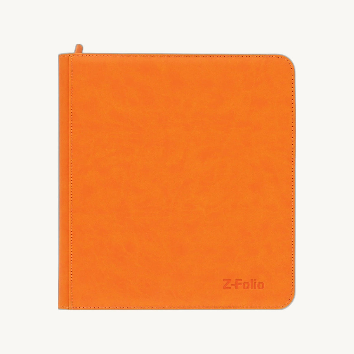 BCW: Zipper Folio 12-Pocket LX Album - Orange - front view