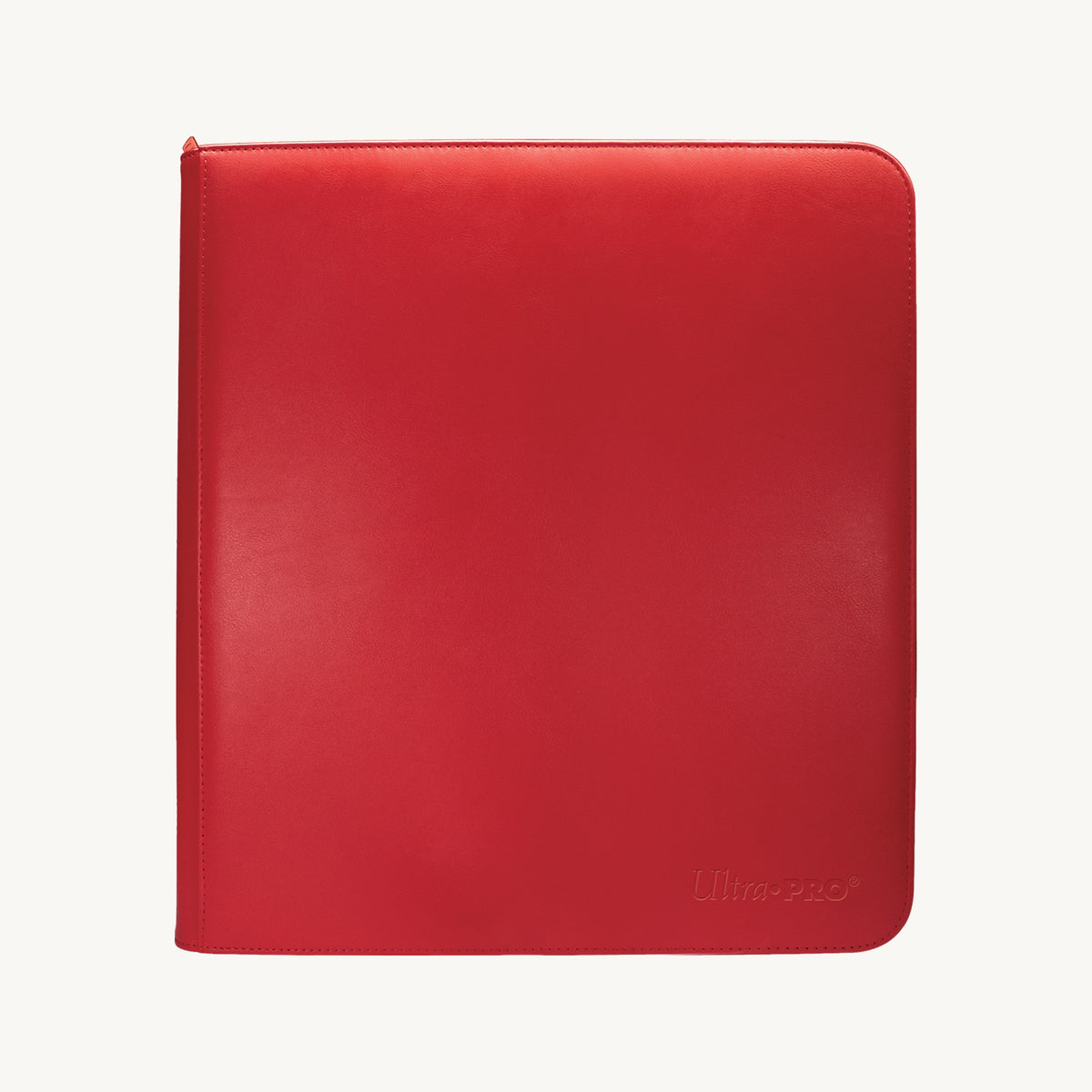 Ultra Pro: Vivid 12-Pocket Zippered PRO-Binder - Red - front view