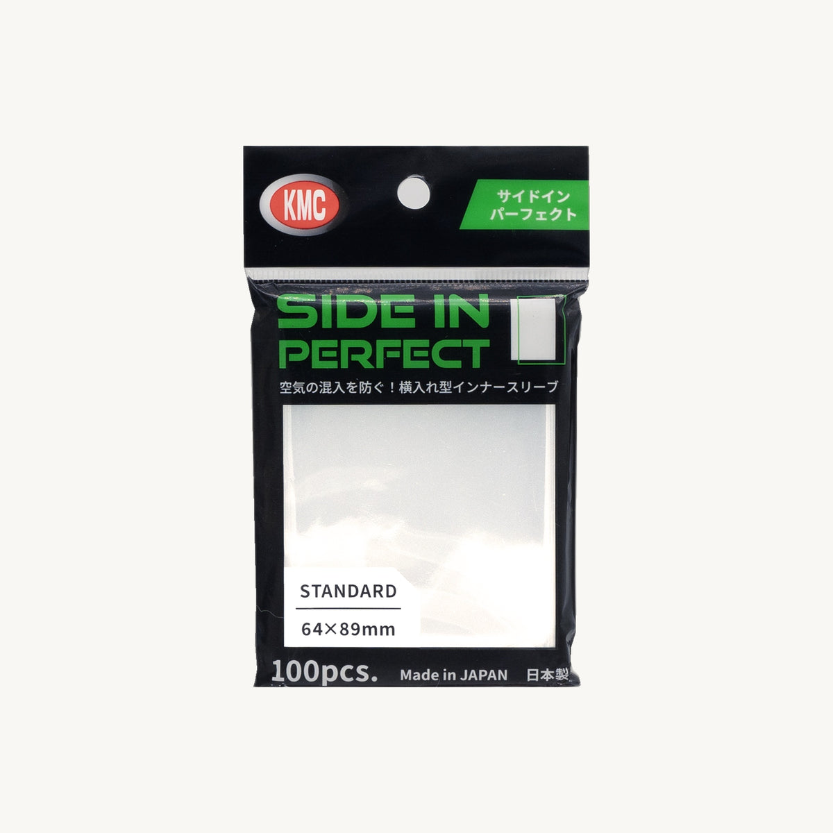 KMC Perfect Size: Side-In Perfect Clear Sleeves (100ct) - front view