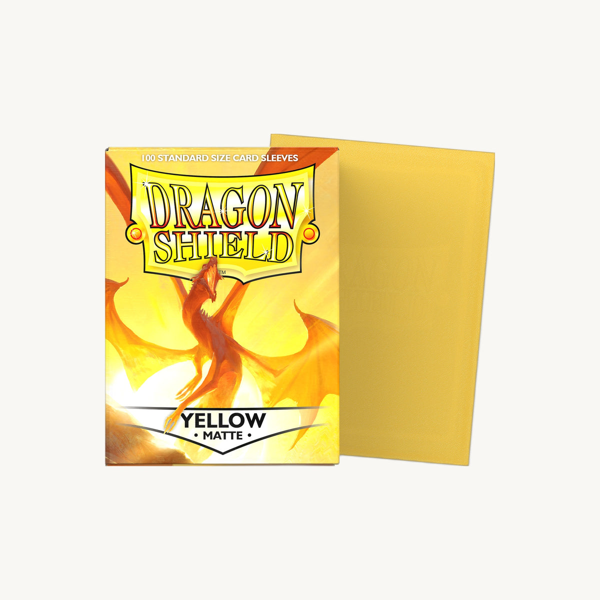 Dragon Shield: Matte Sleeves (100ct) - Yellow - front view