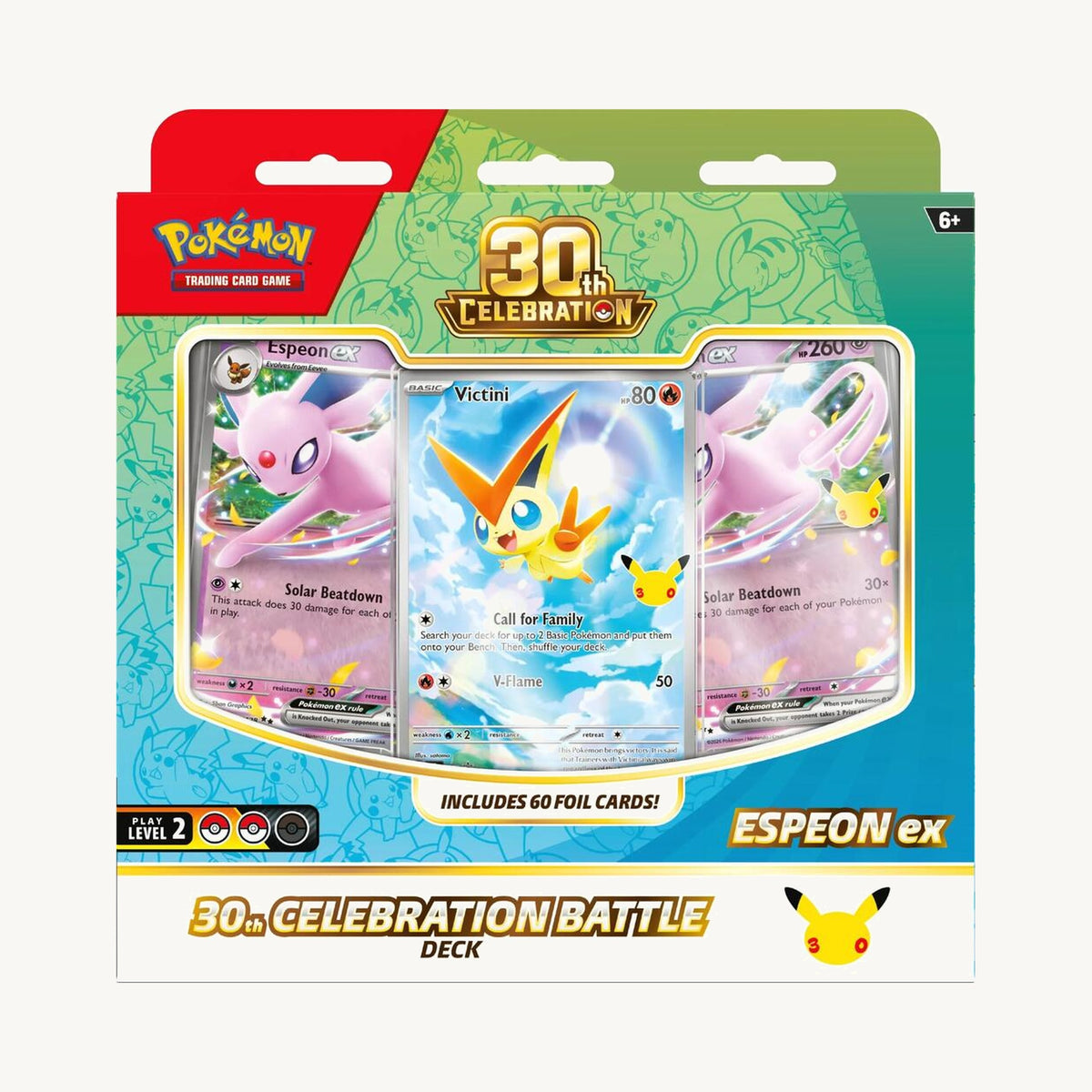 Pokémon TCG: 30th Celebration Battle Deck (Espeon ex) - front sealed view