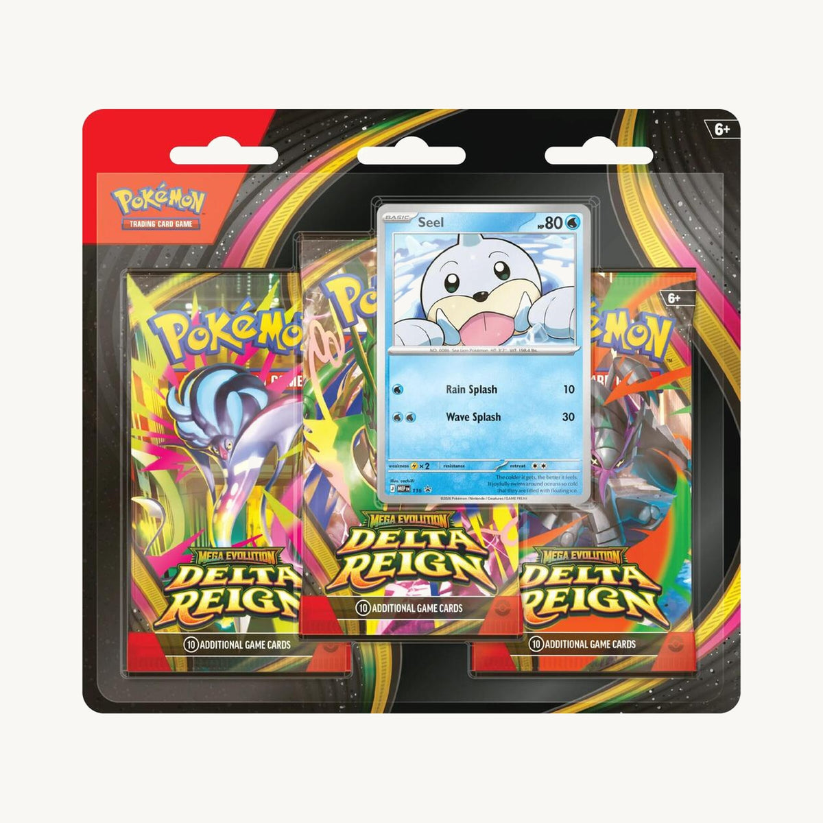 Pokémon TCG: Mega Evolution - Delta Reign 3-Pack Blister - front sealed view
