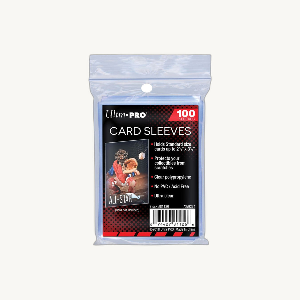 Ultra Pro: Card Sleeves (100ct) - front view